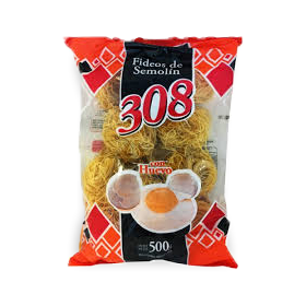 308 FIDEOS CAB.ANGEL CON HUEVO x 500 GR